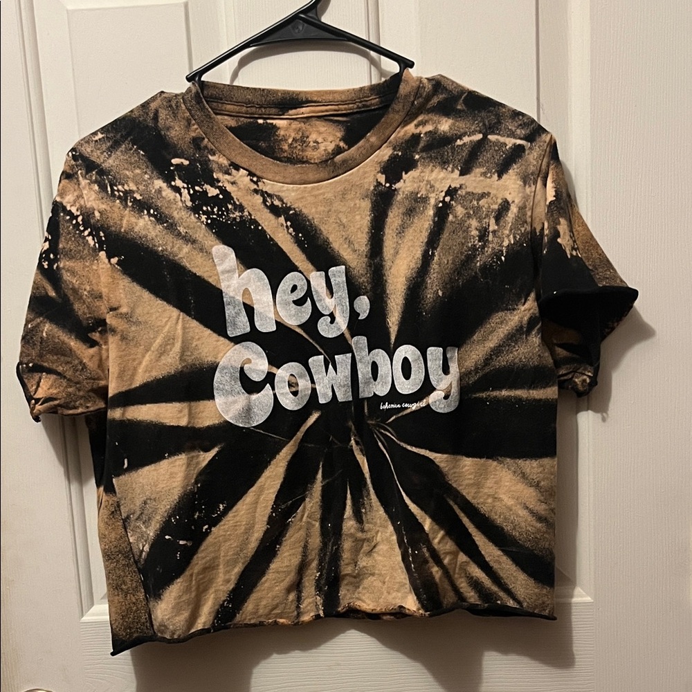 Hey Cowboy Tie-Dye Crop Top